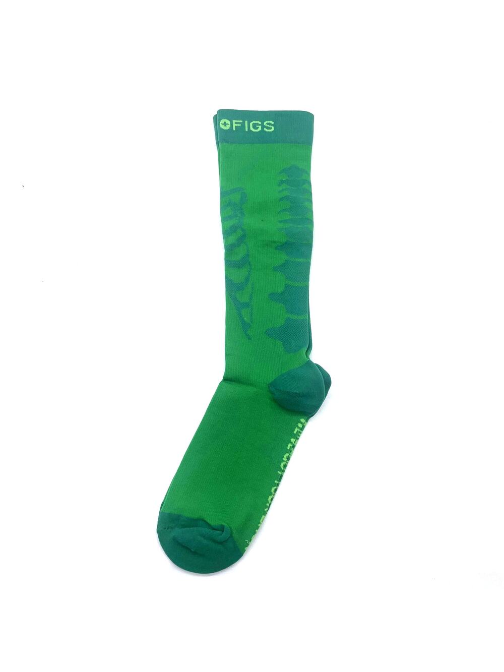 1 Pair FIGS Compression Green Socks Size L